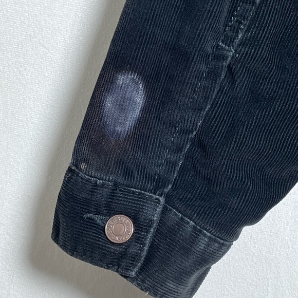 Levi’s Men’s Trucker Jacket/Coat Sherpa Lined Blk Corduroy Size S 70520 Vintage - Picture 6 of 6